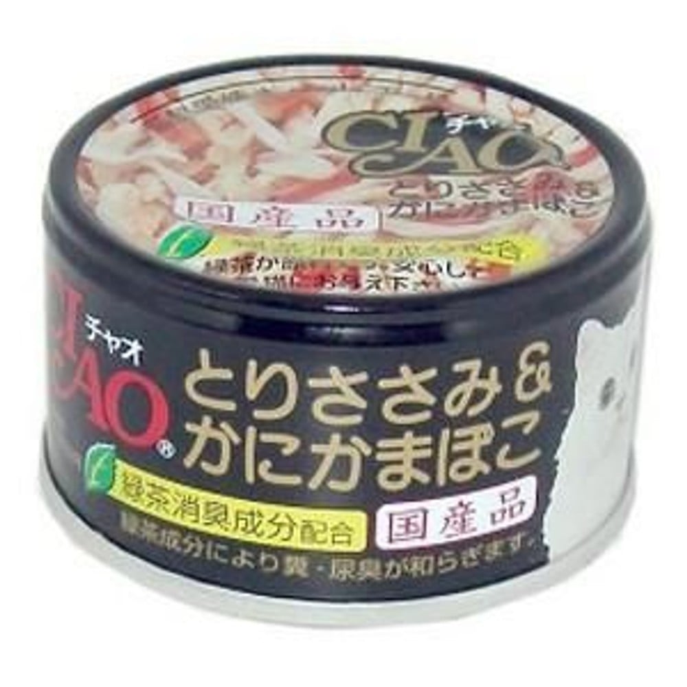 CIAO ホワイティ とりささみ＆かにかまぼこ 85g, とりささみ＆かにかま, 85g