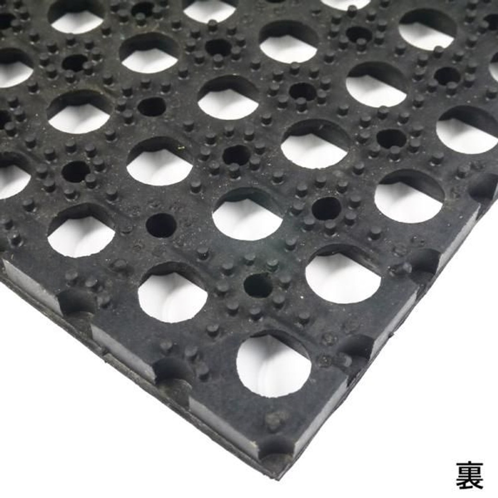 有孔ゴムマット 約50×100cm 厚さ22mm, ブラック, 約50×100cm×厚さ22mm