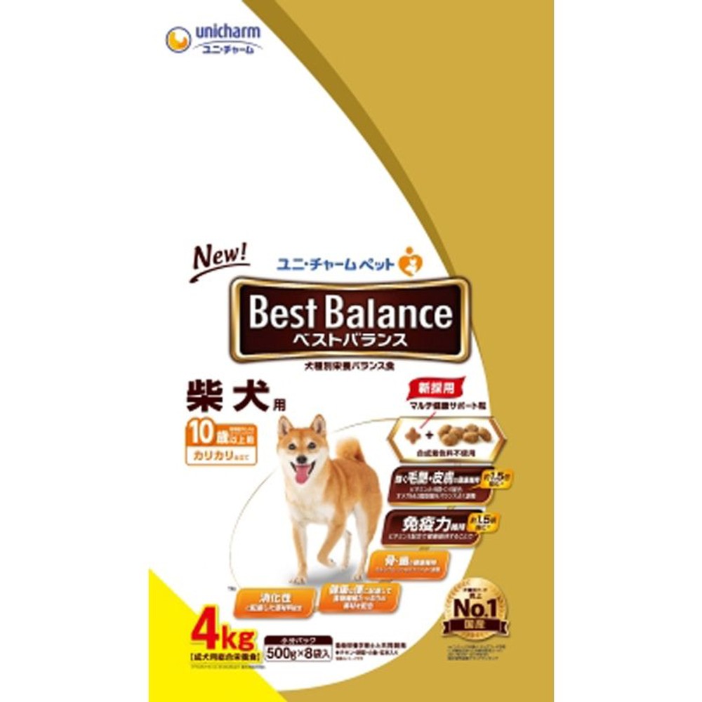 ユニチャーム　ベストバランス　柴犬　10歳　4ｋｇ, 柴犬10歳以上, 4.0kg