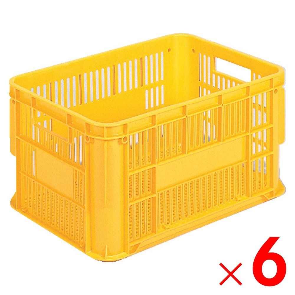 サンコー サンテナー B#80-3 イエロー 106901-00 &times;6個セット【メーカー直送・代引不可】【法人限定】, イエロー, 6P
