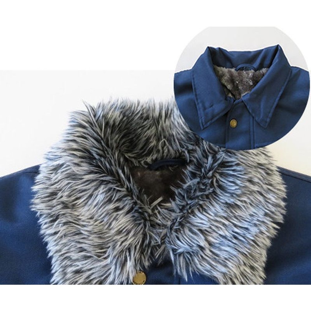 衿ボアブルゾン　ネイビー, ネイビー, Mサイズ