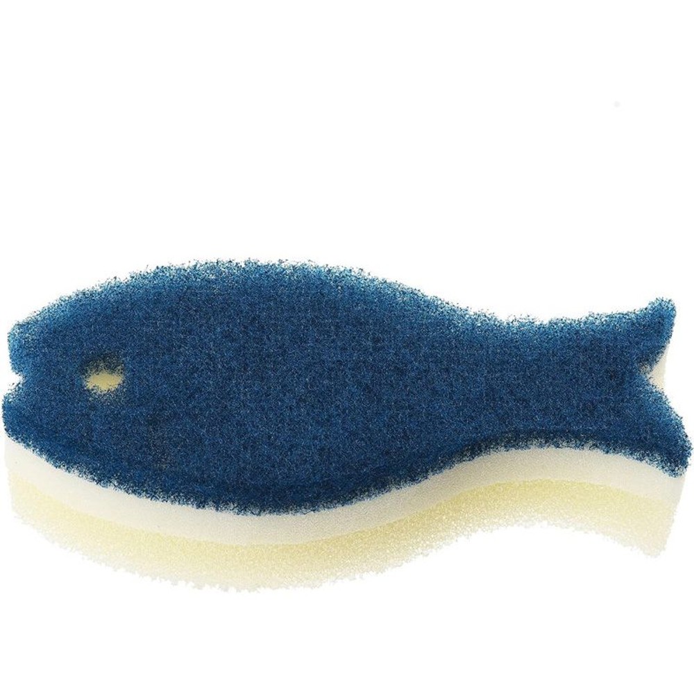 おさなかキッチンスポンジ, ネイビー, 約142×66×35mm