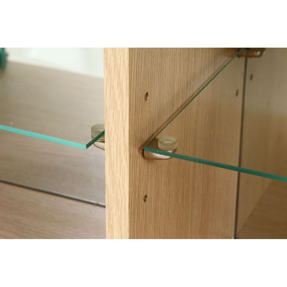 不二貿易 コレクションシェルフ　クレール　ワイド　オークナチュラル【メーカー直送・代引不可】, オーク, 幅795mm&times;奥行250mm&times;高さ460mm