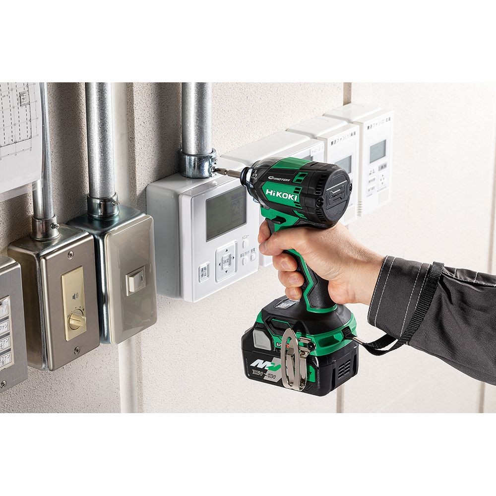 ハイコーキ　HIKOKI １８ＶインパクトＤＶ（蓄電池２個、充電器付き） WH18DC (2XP), ブラック, WH18DC (2XP)