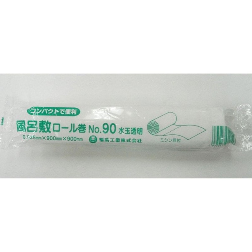 ビニール風呂敷　ロール巻　水玉透明, 水玉透明（70cm）, 70cm