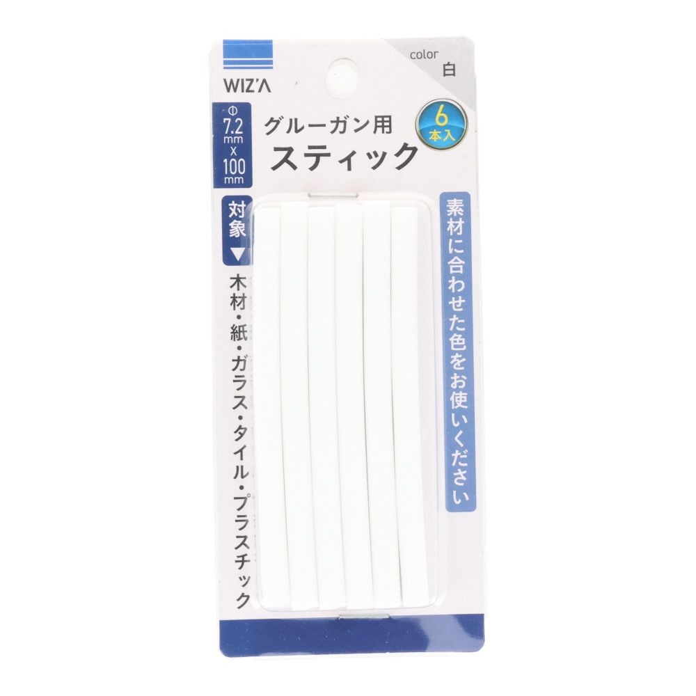 ウイザ WIZ'A　グルーガン用スティック6本, 黒, 6本入