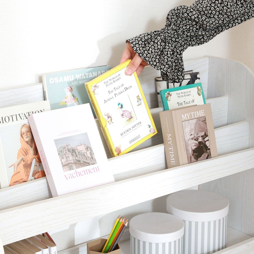 不二貿易 ブックラック　８０幅　オークＷＨ【メーカー直送・代引不可】, ホワイト, 幅830mm&times;奥行295mm&times;高さ800mm