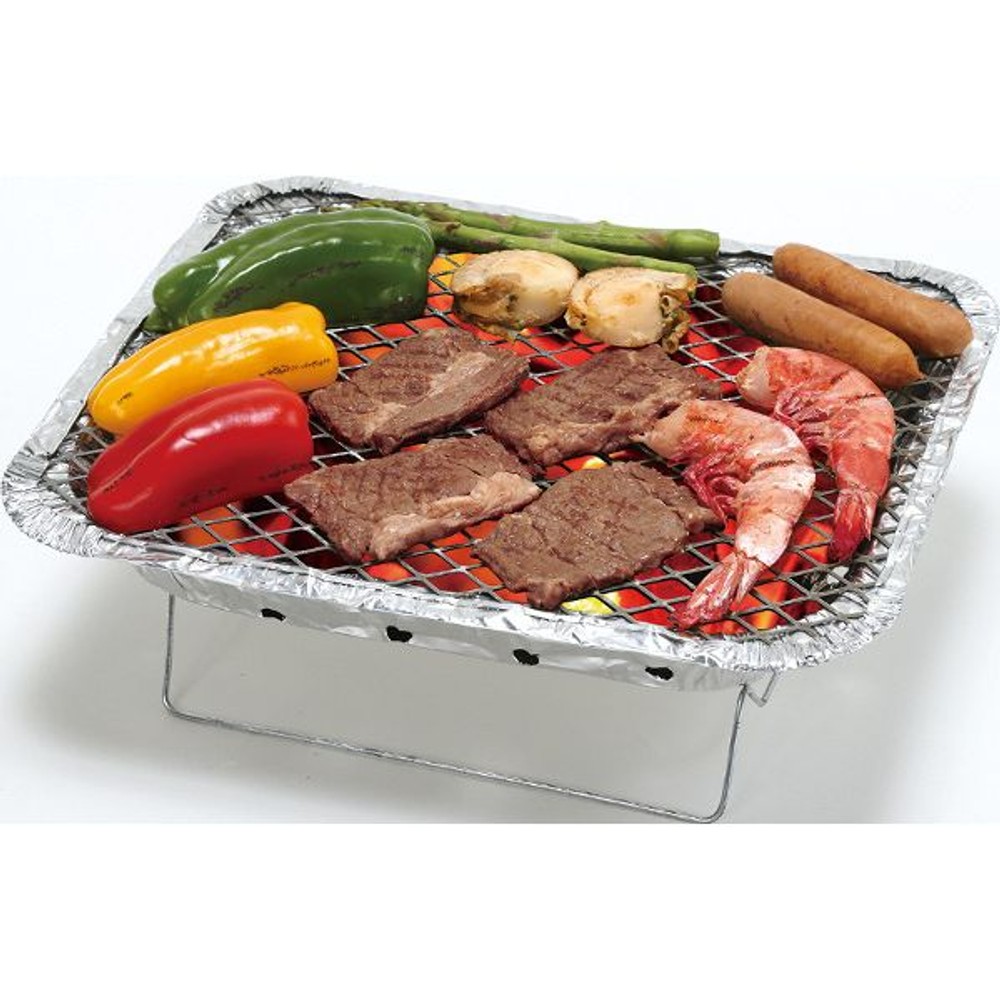 簡単後片付け　使い捨てＢＢＱコンロ　3個パック, シルバー, 3個パック