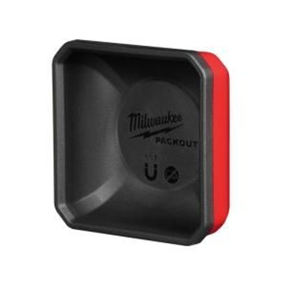 milwaukee PACKOUT マグネット付き小物収納 48-22-8070, ブラック&times;レッド, 102&times;102mm