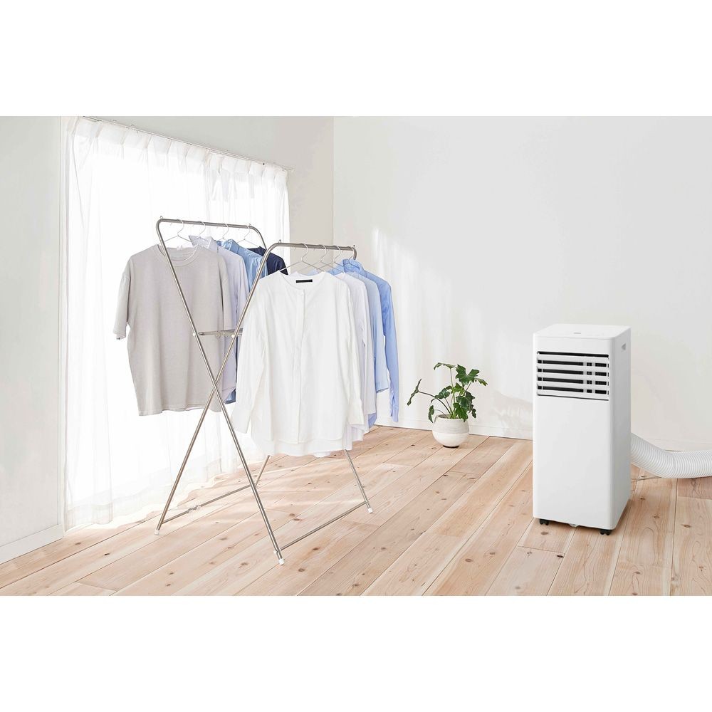 アイリスオーヤマ ポータブルクーラー 2.3kw IPK-2306SV-W 冷風 除湿 エアコン, ホワイト, 幅300mm&times;奥行316mm&times;高さ704mm