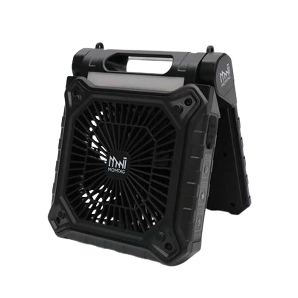 MOMTAG ポータブルソーラーライトファン　HDL-4690, ブラック, -