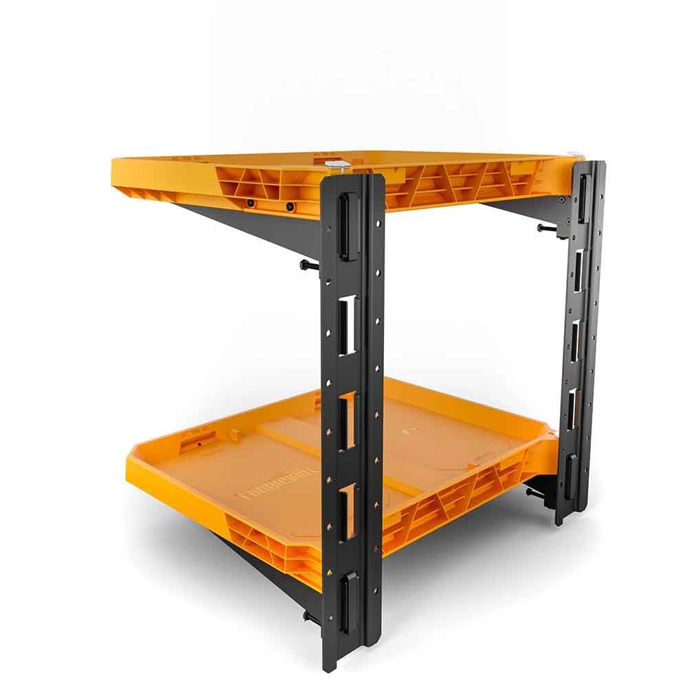 TOUGHBUILT（タフビルト）STACK TECH(スタックテック) 　2段 ウォールマウントシェルフ, オレンジイエロー, TB-B1S3-M-20