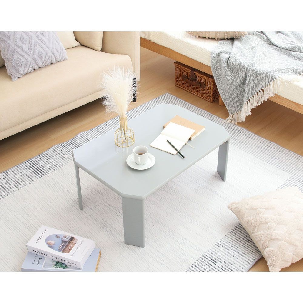 不二貿易 ＵＶローテーブル　ルーチェ　７５ライトグレー（４２８Ｃ）【メーカー直送・代引不可】, ライトグレー, 幅750mm&times;奥行500mm&times;高さ320mm