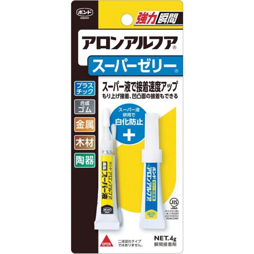 コニシ ボンド アロンアルフア スーパーゼリー 4g, 透明, 120ml