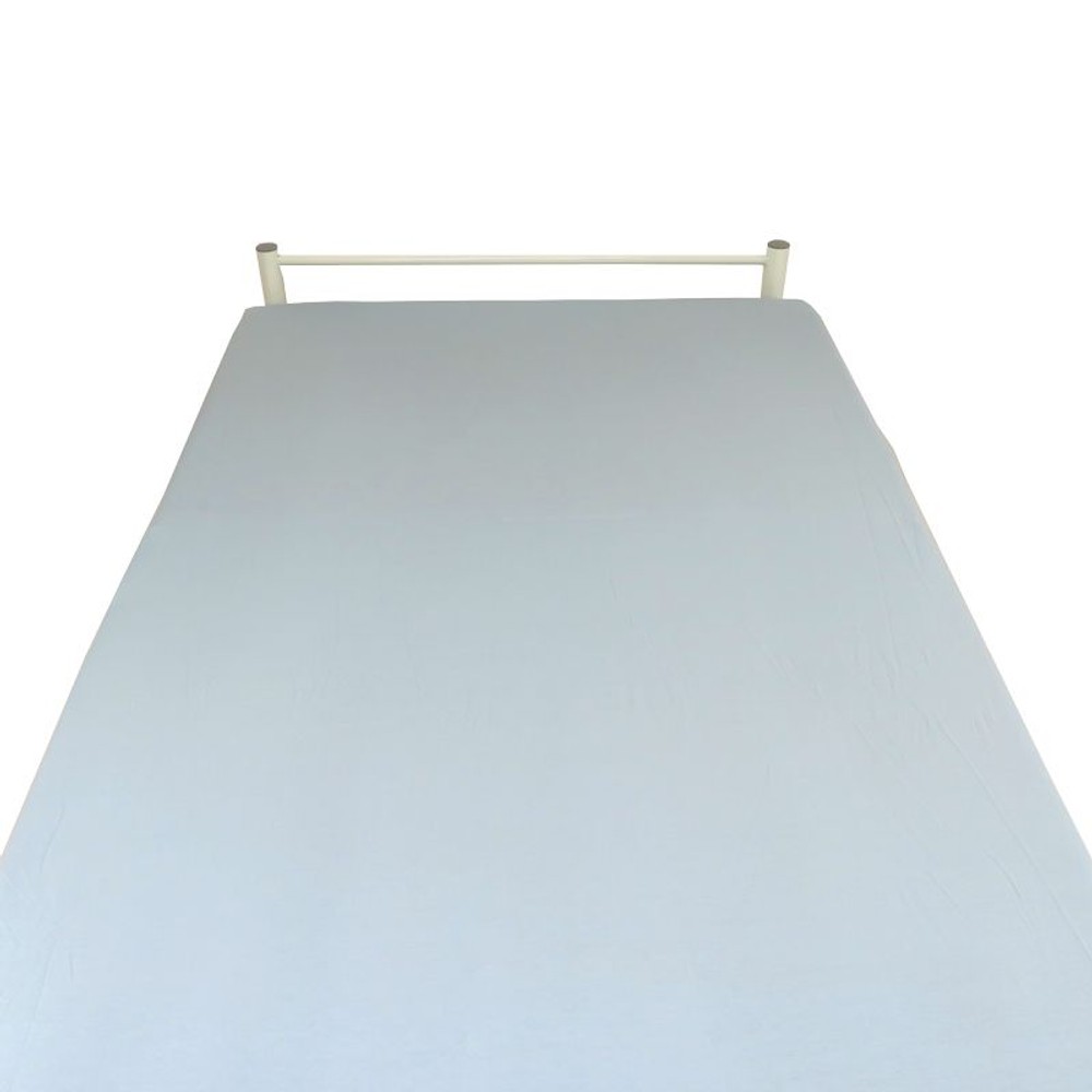 簡単脱着のびるニット地のぴったりシーツ　セミダブル・ダブル兼用, ブルー, セミダブル・ダブル兼用