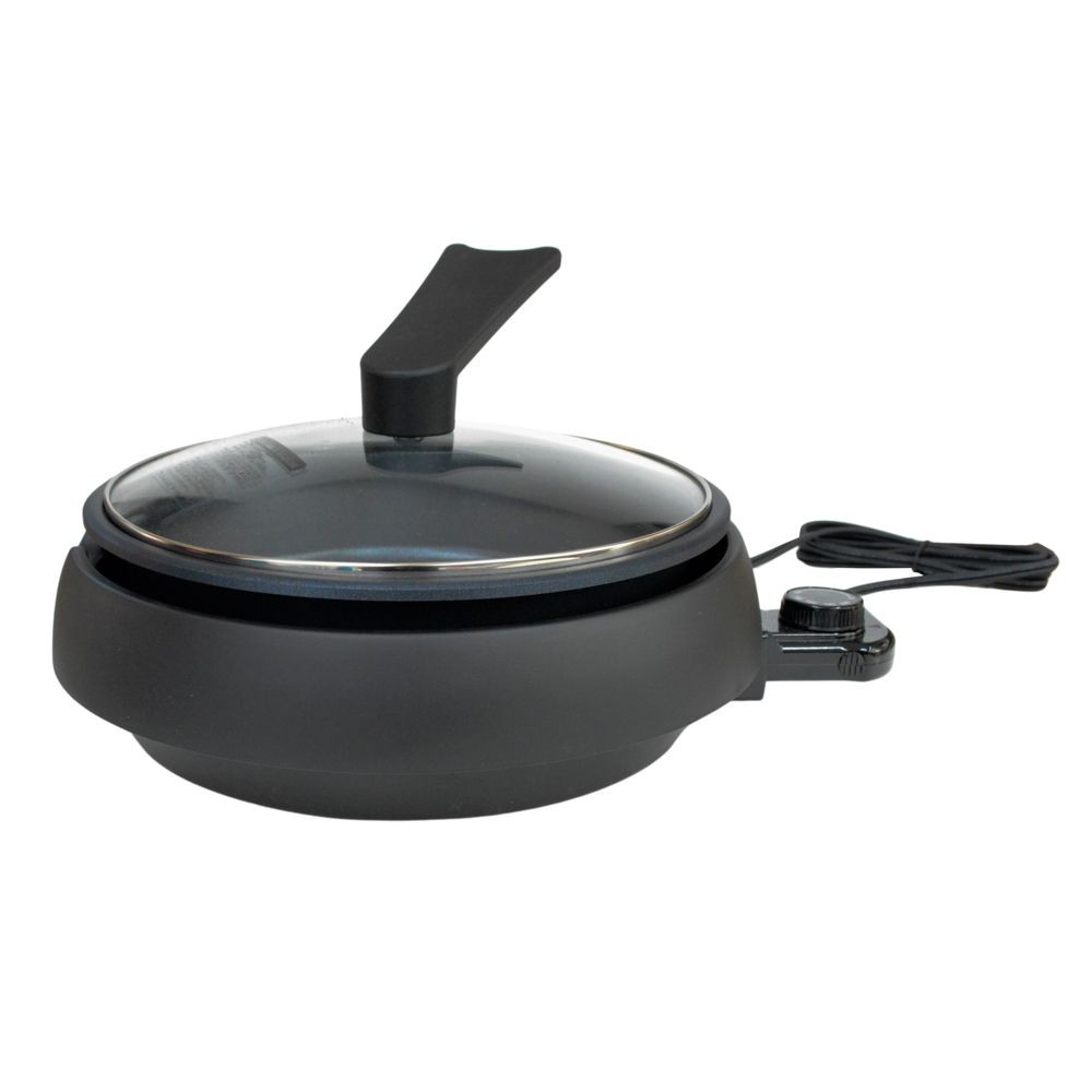 WIZ'A ウィザ　フタが立てられるグリル鍋, 黒, 1個入り