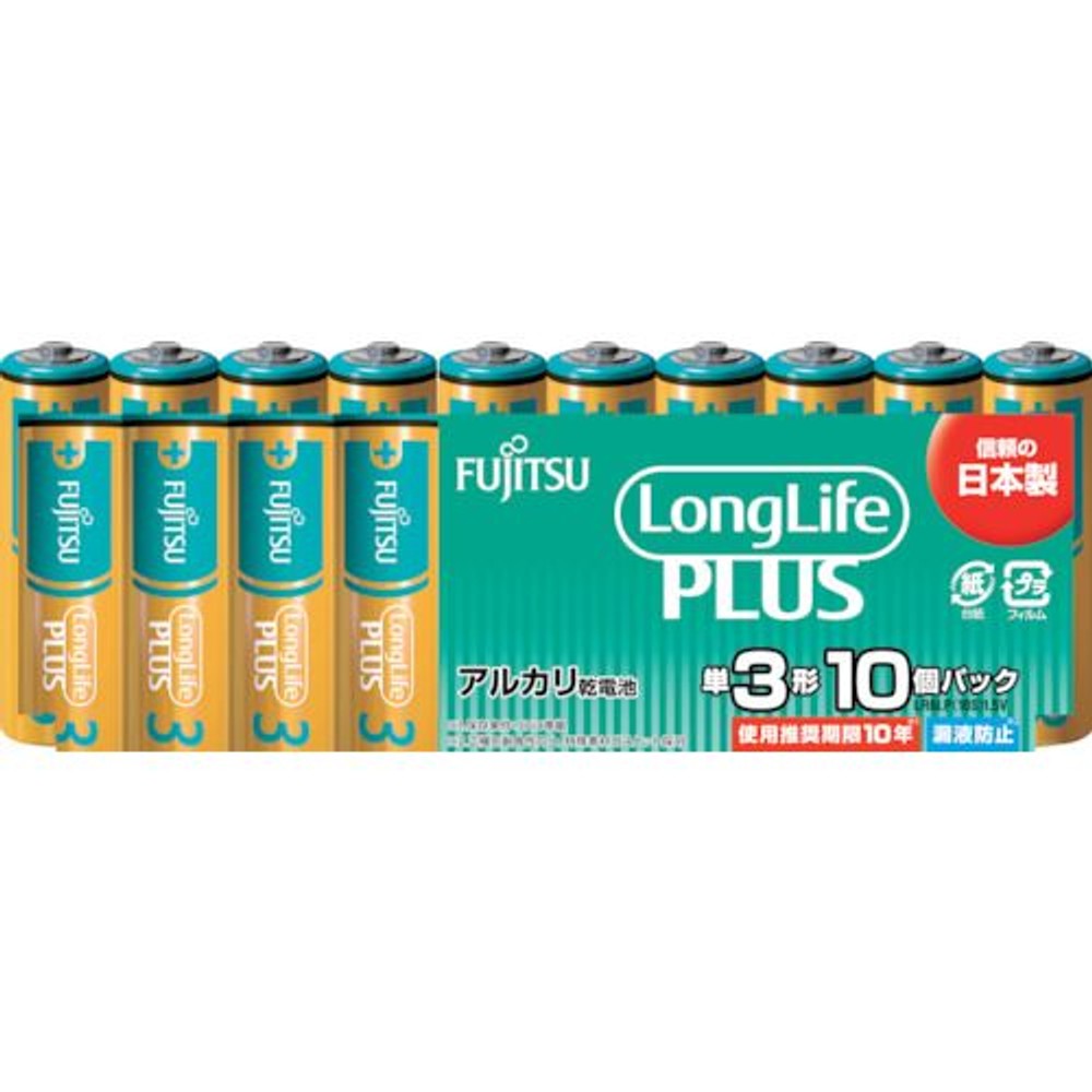 富士通アルカリ乾電池　単310個　ＬＲ6ＬＰ（10Ｓ）, 10P, 10本入り