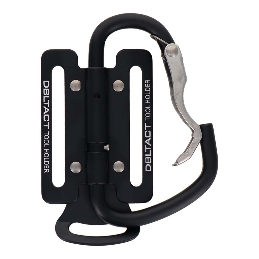 DBLTACT 軽量可動式アルミツールフック　湾曲ゲート×爪付き　マットブラックDT-ABM-B, ブラック, DT-ABM-B
