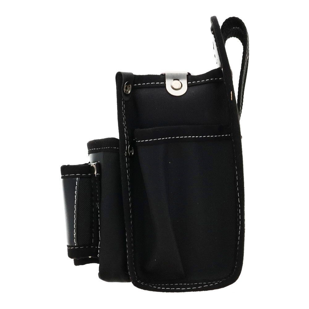 職人作　電工袋２段小型差付, 黒, 2段小型差付