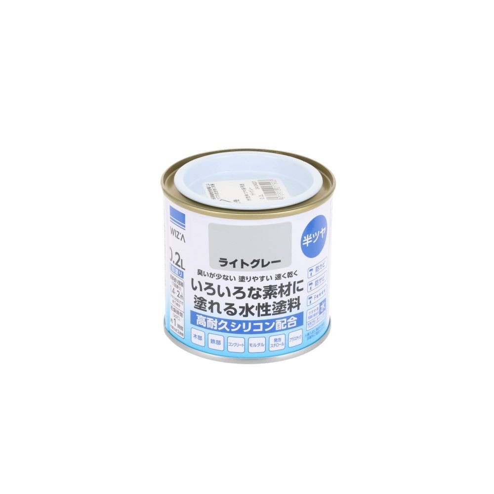 ウィザ WIZ'A 水性半つや多用途　０．２Ｌ, 黒, 0.2L