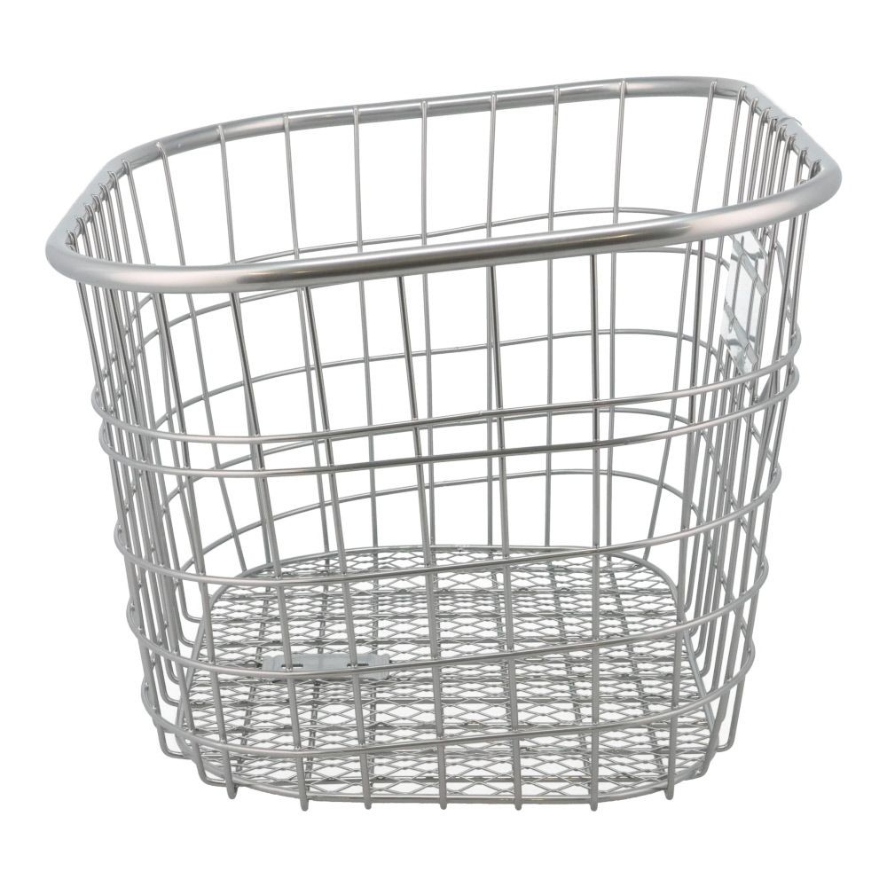 ●頑丈ワイヤーフロントバスケットＭ　シルバー, シルバー, M