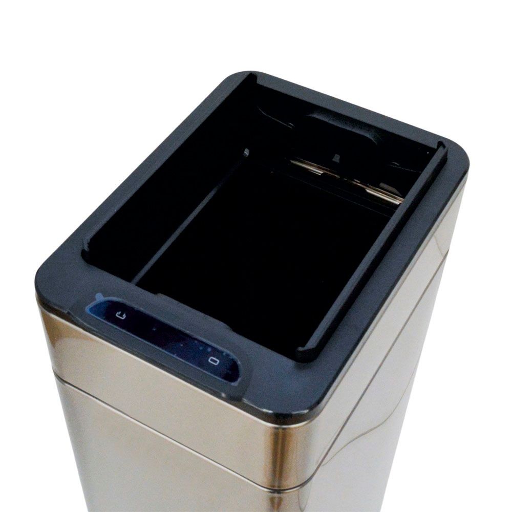 WIZ'A　ウィザ　両開きステンレスセンサーペール４０Ｌ, シルバー, 40L