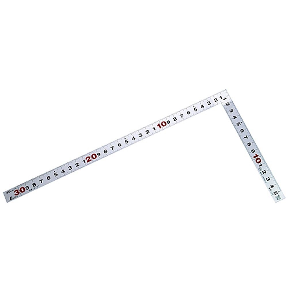 曲尺平ぴた シルバー 30cm表裏同目 JIS, シルバー, 30cm