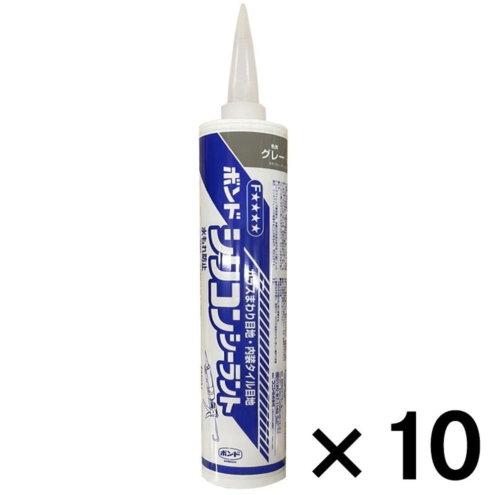 ボンド　シリコンシーラント, クリア, 300ml&times;10本