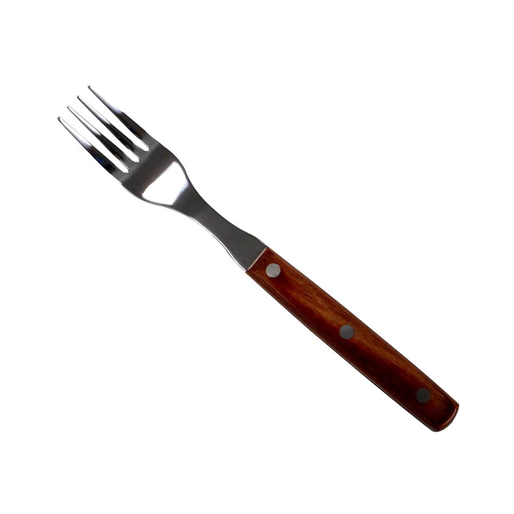 木柄茶合板　ステーキフォーク, -, -