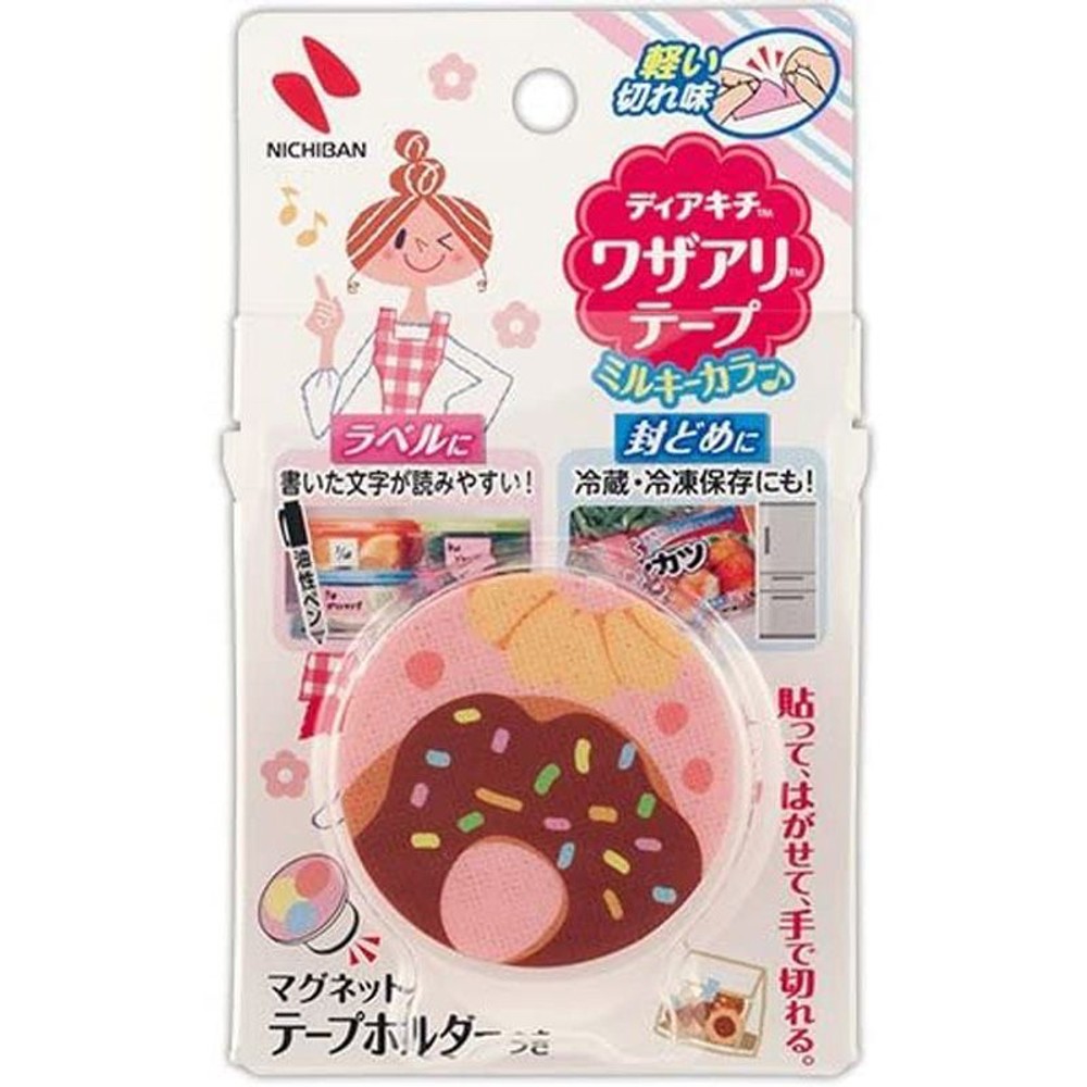 ニチバン　ワザありテープホルダー付, ピンク, 25mm×6m