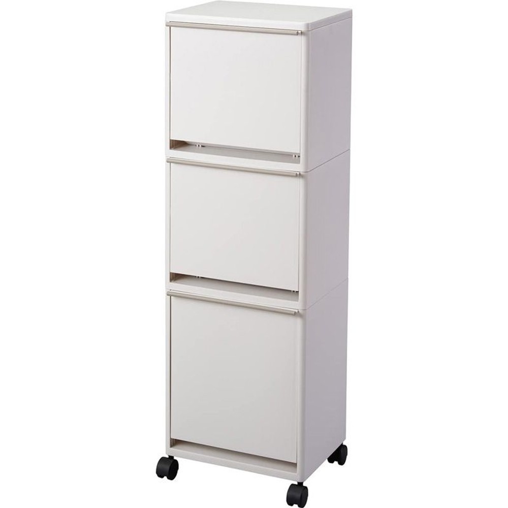 縦型分別ワイドペール　3段43Ｌ, ホワイト, 43L(上、中段12.5L&times;下段18L)