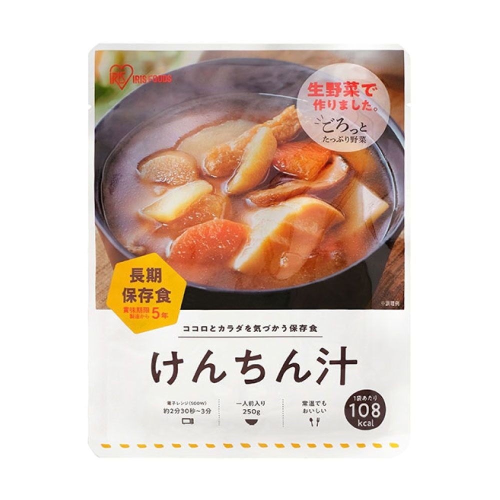 災対食　レトルトパウチ　けんちん汁　250g, けんちん汁, 250g