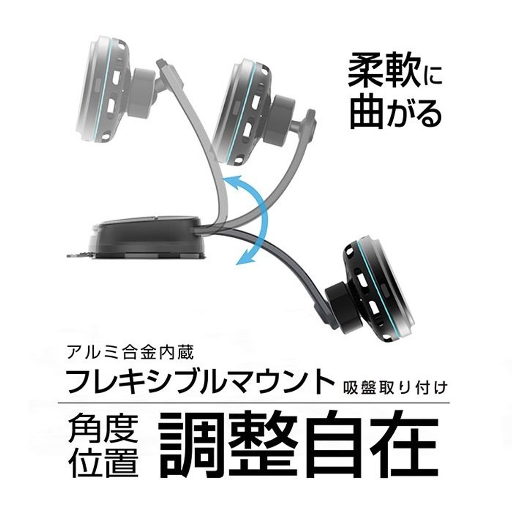 カシムラ Qi2 25W マグネットワイヤレス充電器 冷却機能 吸盤取付 KW-63, ブラック, KW-63
