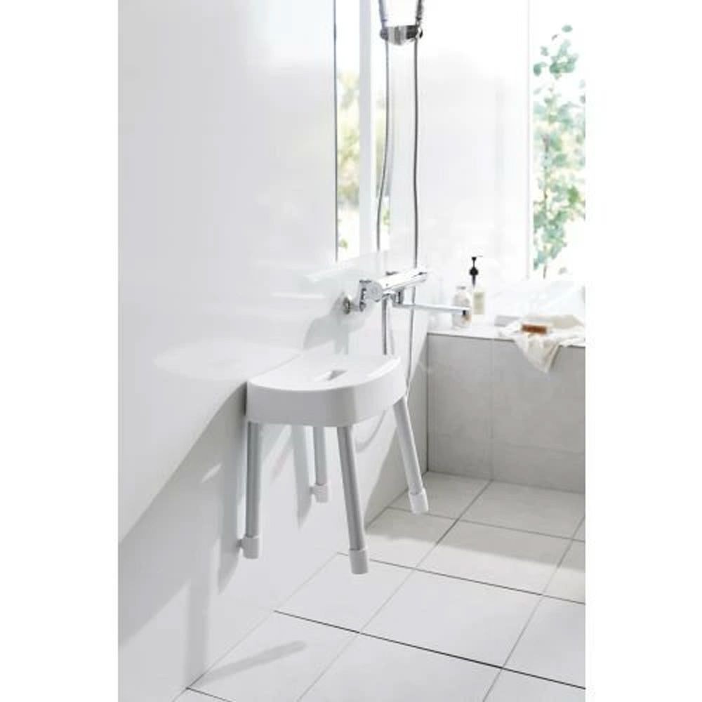 山崎実業 MIST ミスト マグネット&風呂イス SH35, ホワイト, 幅335mm&times;奥行280mm&times;高さ350mm