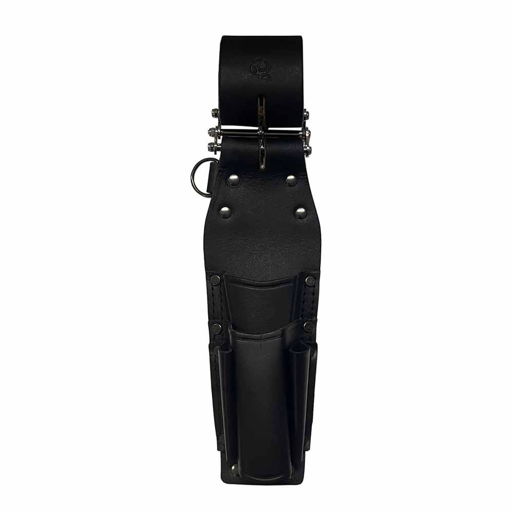 コヅチ 牛本革 ツール4丁差 3連チェーン 黒 CH-03BK, 黒, 4丁差し