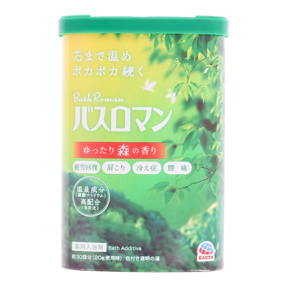 アース　バスロマン　ゆったり森の香り　６００ｇ, フォレストグリーン(色付き透明), 600g