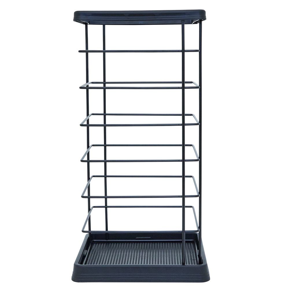 ワイヤー傘立て　角型　ブラック, ブラック, 角型