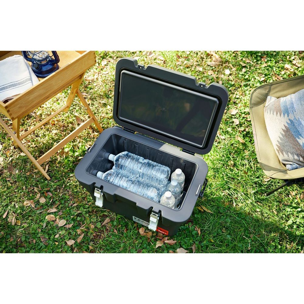 アイリスオーヤマ HUGEL 真空断熱クーラーボックス 20L チャコールグレー, チャコールグレー, 20L