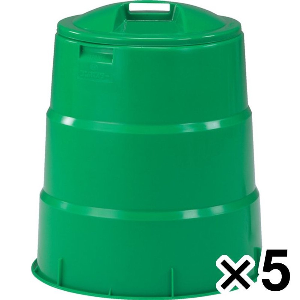 サンコー コンポスター　130型　グリーン &times;5個セット【メーカー直送・代引不可】【法人限定】【日祝配送不可・時間指定不可】, グリーン, 5P