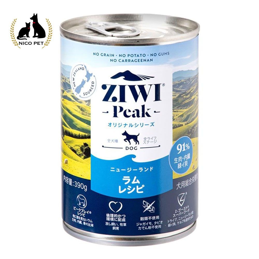 ZiwiPeak ドッグ缶 ラム 390g, ラム, 390g