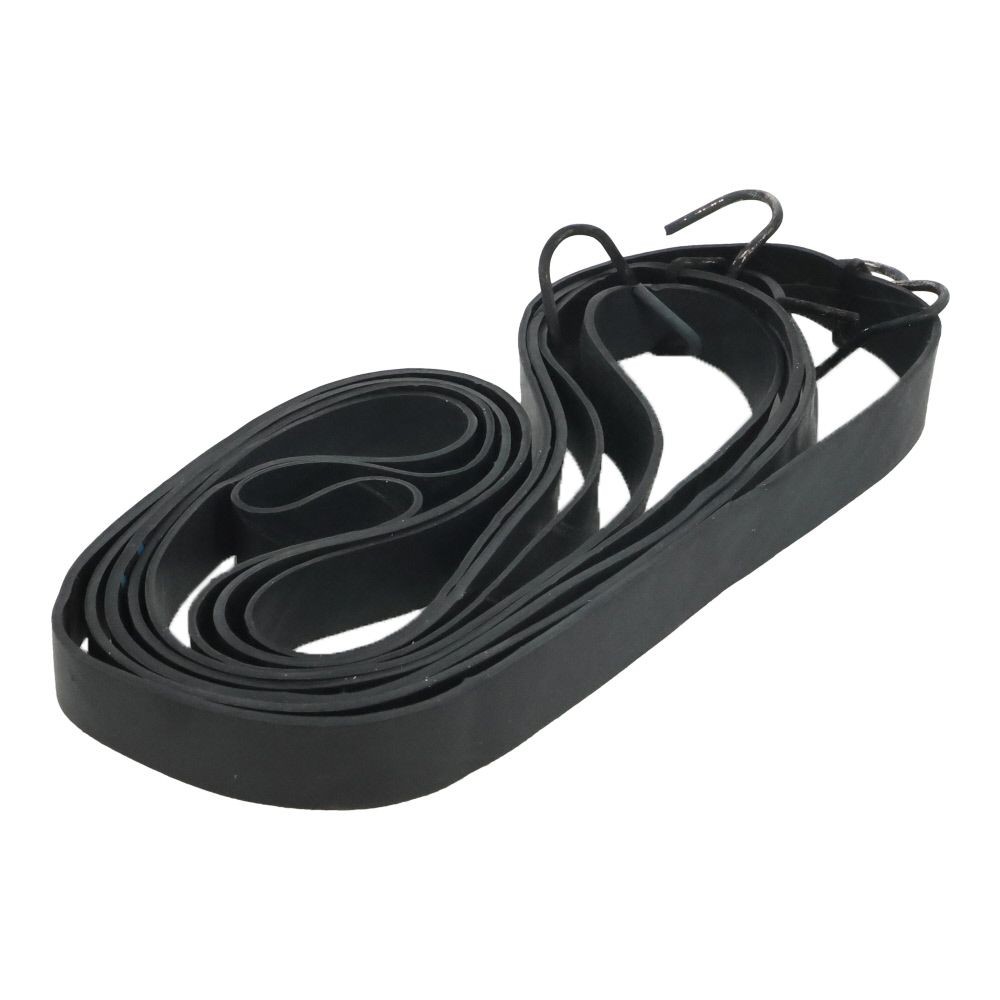 フック付チューブバンド　約１５ミリ×折径３０ｃｍ　４本入り, 黒, 4本入