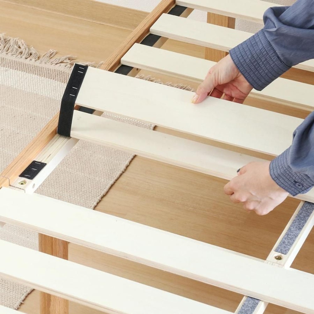 不二貿易  天然オーク材突板ベッド 【メーカー直送・代引不可】, ナチュラル, シングル