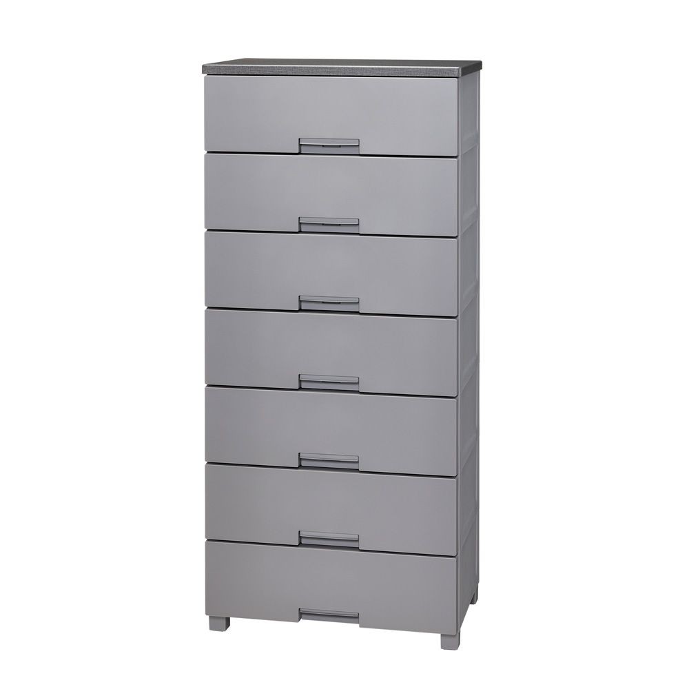 フィッツチェスト　６５０７　グレー, グレー, 7段　幅65cm