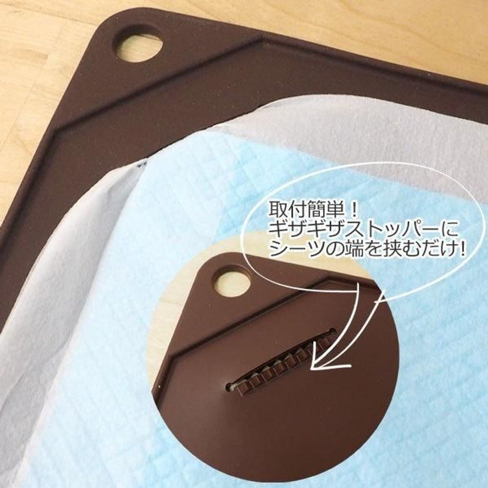 ハリオ シリコン製ペットトレー ワンコトイレマット ワイド, ショコラブラウン, 60&times;45cm