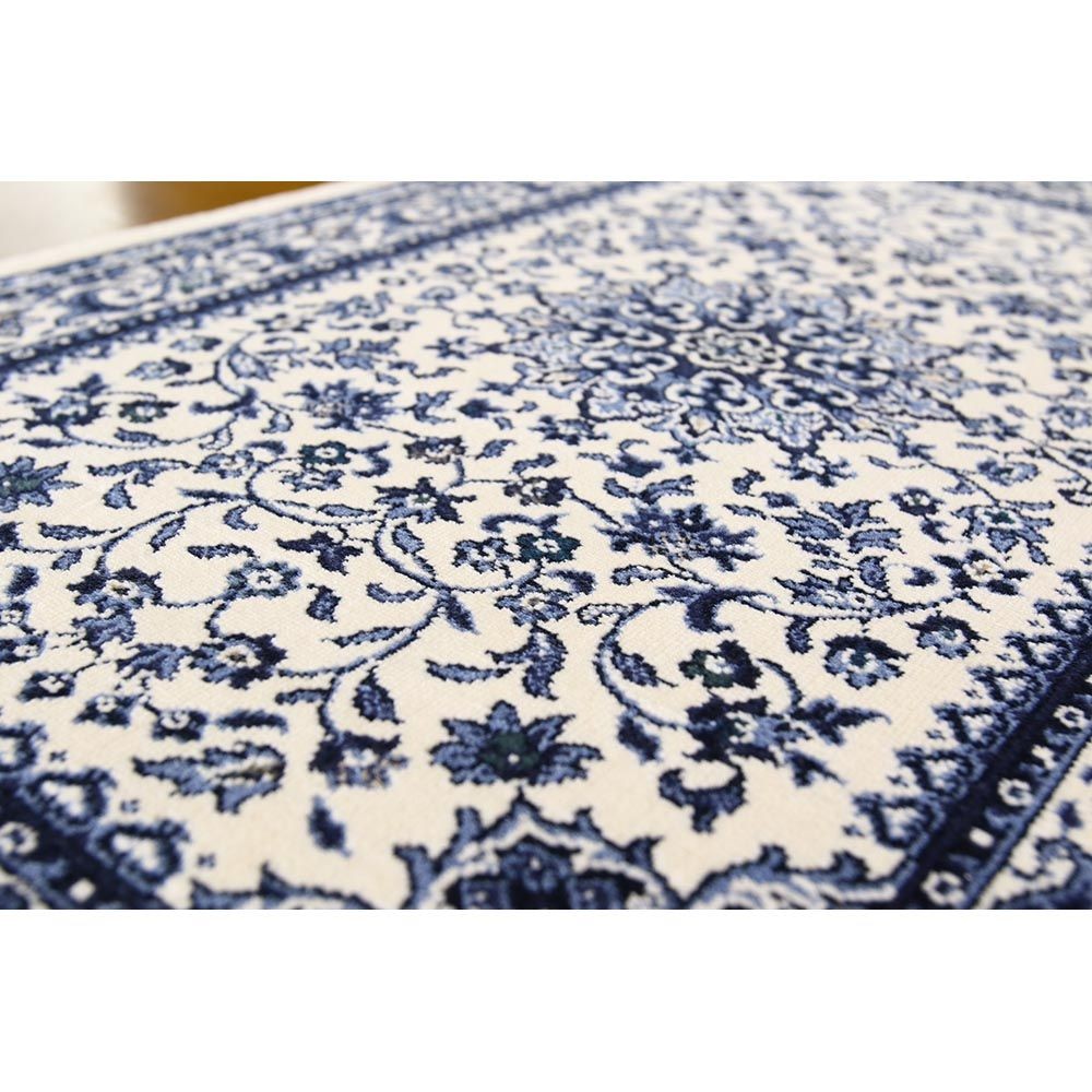 洗える・抗菌防臭・床暖房対応 185&times;185cm 国産モケットラグ SNM ブルー, ブルー, 185&times;185cm