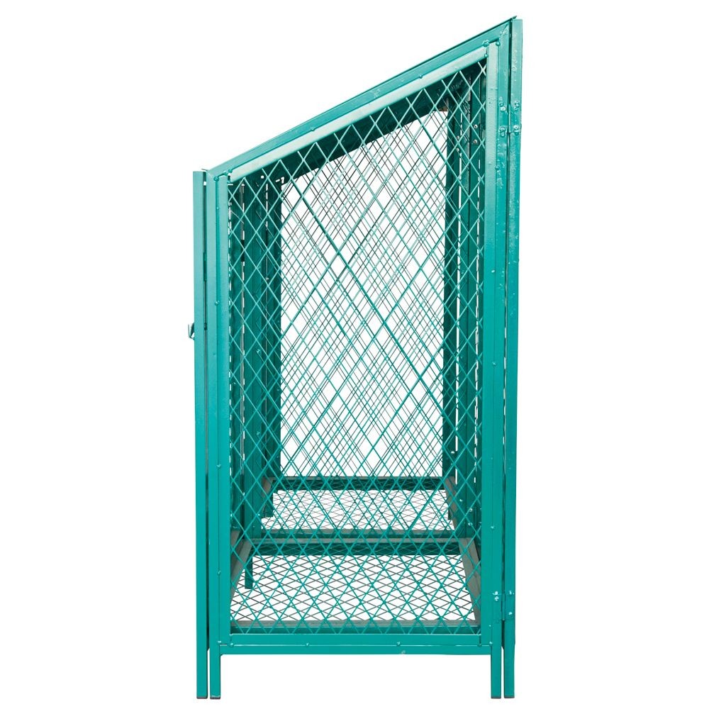 折りたたみができるスチールダストボックス　１２００ｗ, グリーン, 1個入り