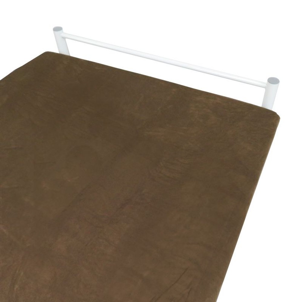 簡単脱着のびるパイル地のぴったりシーツ　セミダブル・ダブル兼用, ブラウン, セミダブル・ダブル兼用