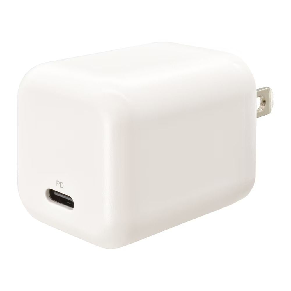 OHM AudioComm AC充電器 USB-C PD対応 最大出力20W MAV-AP20WC-W, ホワイト, 幅33&times;高さ38&times;奥行33mm