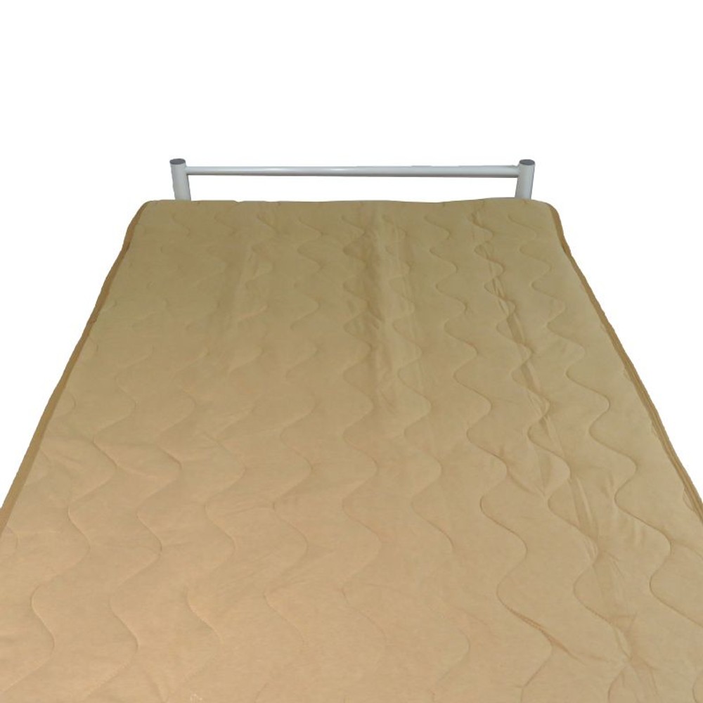 綿ニット地敷きパッド　セミダブル, ブラウン, セミダブル