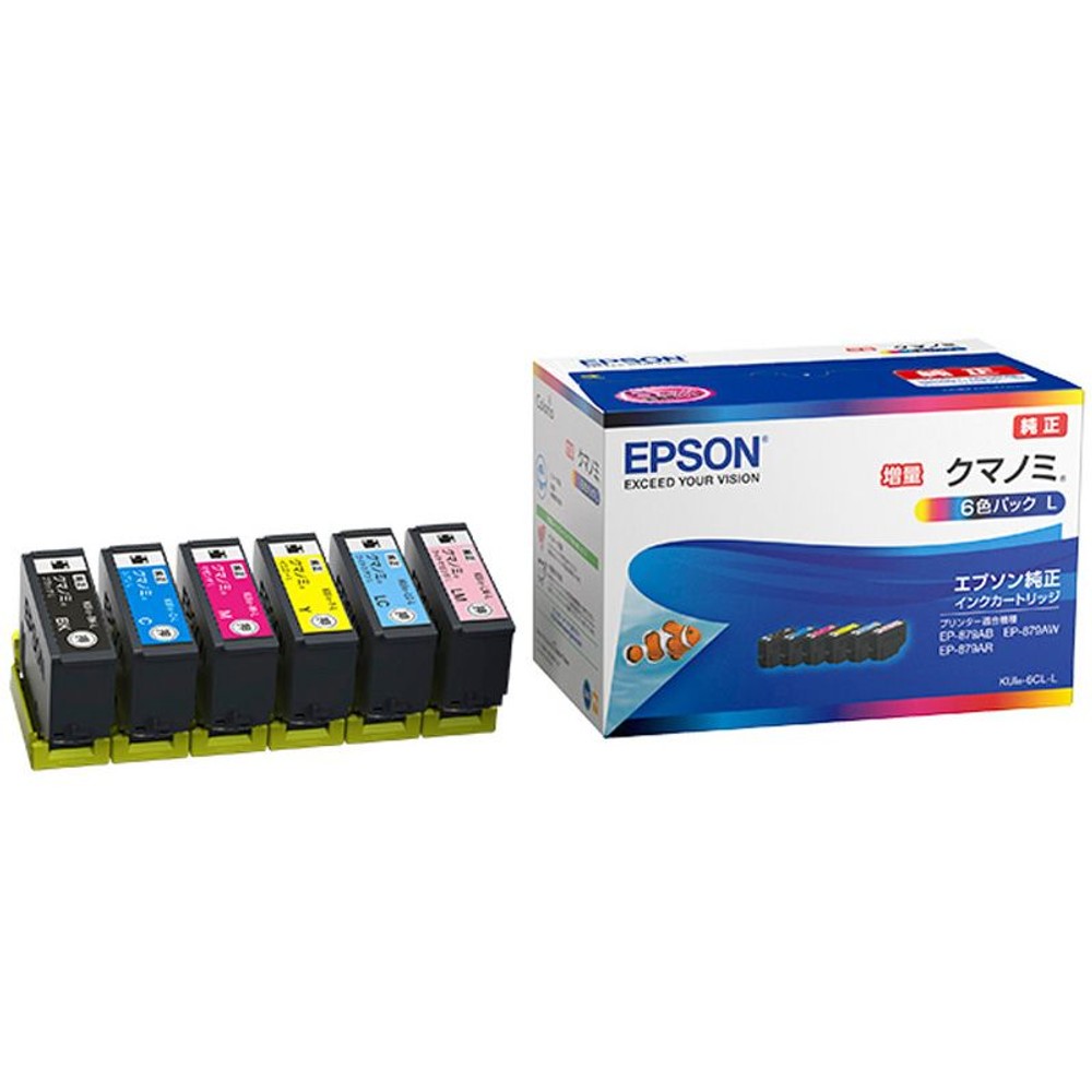 エプソン　クマノミ　6色パック増量　ＫＵＩー6ＣＬーＬ, 6色パック, 増量タイプ